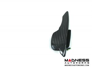 Alfa Romeo 4C Carbon Fiber Paddle Shifters - White/ Silver Accent